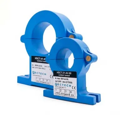 HSCT-41-4V-500 Hall Effect current transformer: 500 A - Output +/- 4 V - Power supply +/-15V DC DIAM: 20mm