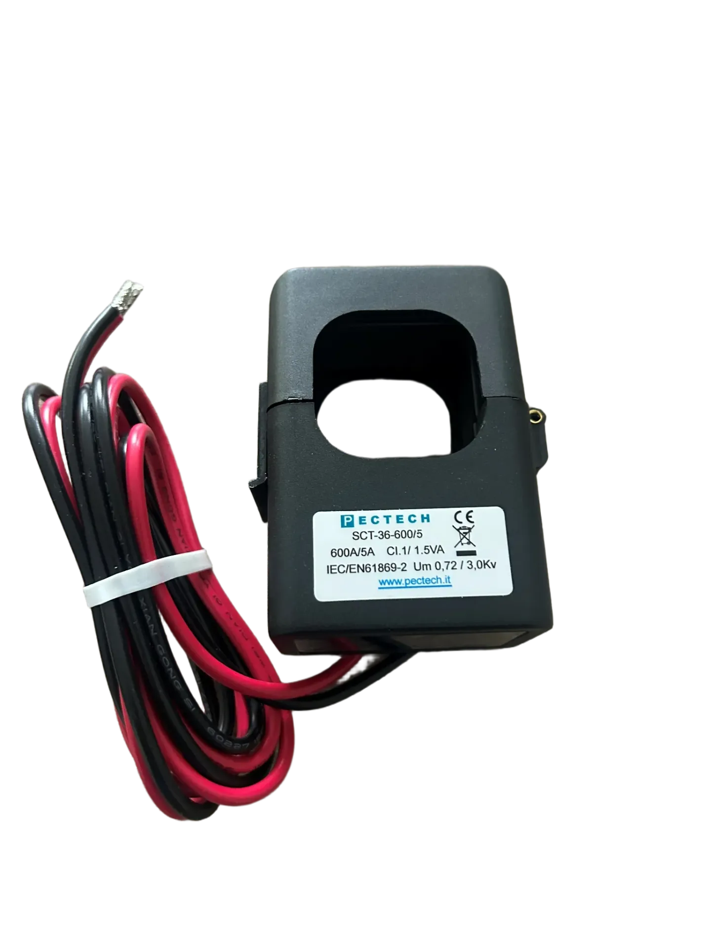 [KSCT-36-600/5] KSCT-36-600/5 Transformateur de courant ouvert  600A/5A - diamètre 36 mm - 1m de câble