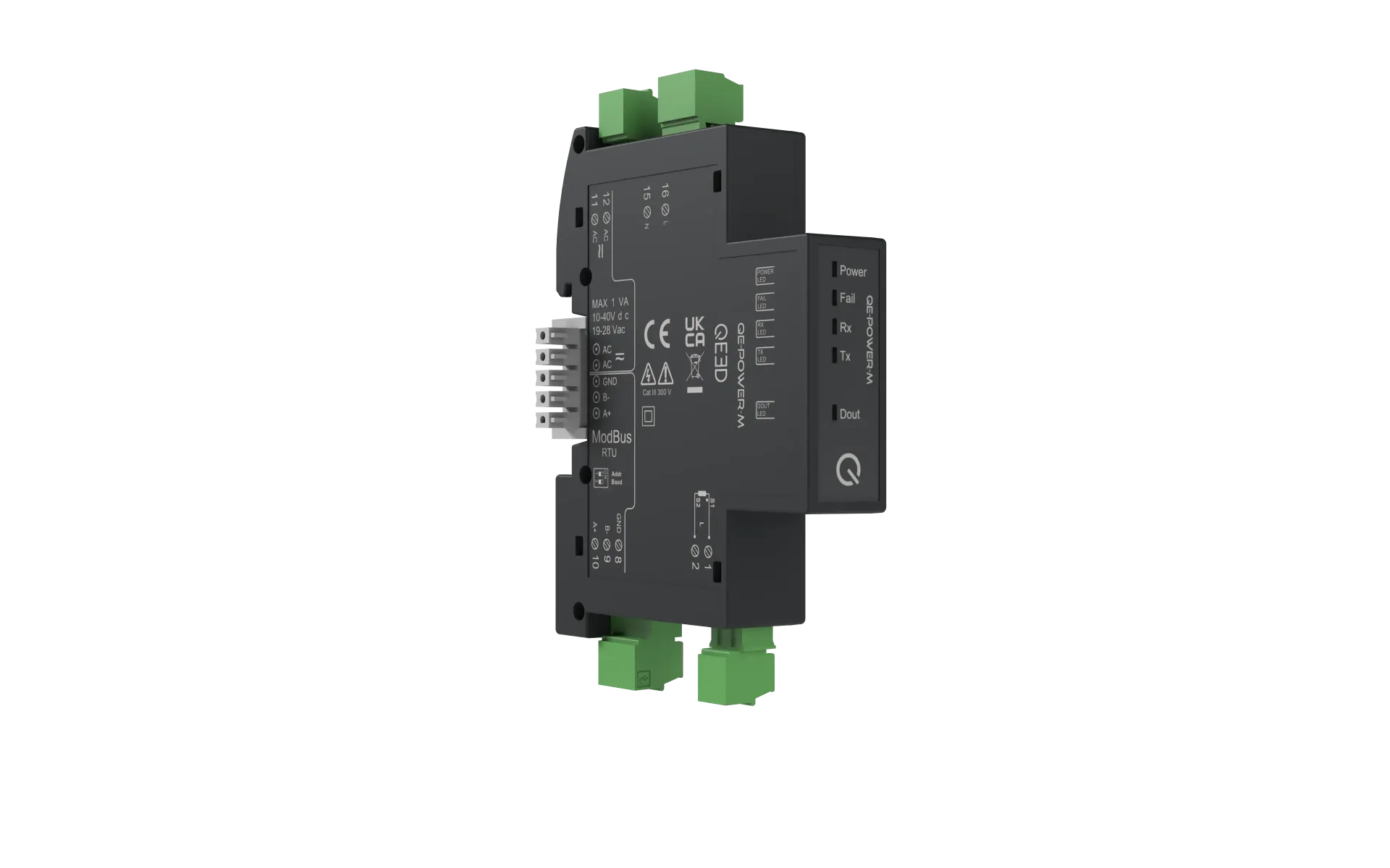 [QE-POWER-M-PLUS] QEED QE-POWER-M-PLUS Monofase Energie meter Met universele stroomingang