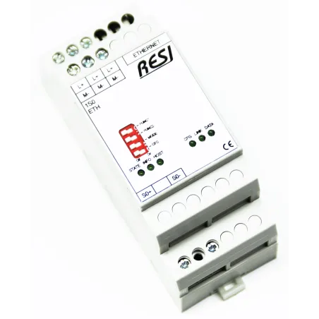 [RESI-1S0-ETH] RESI- 1x SO compteur d'impulsions - Ethernet TCP/IP Modbus  sortie- Alimentation externe entre 12 et 48 V Dc